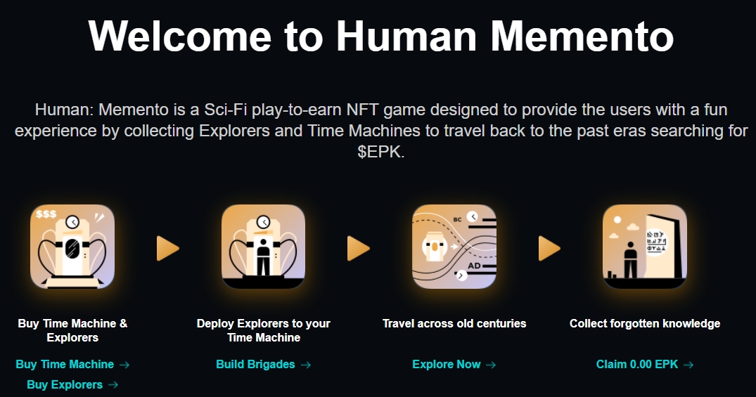 Human Memento เป็นเกมแนว Sci-Fi ในรูปแบบ play-to-earn NFT