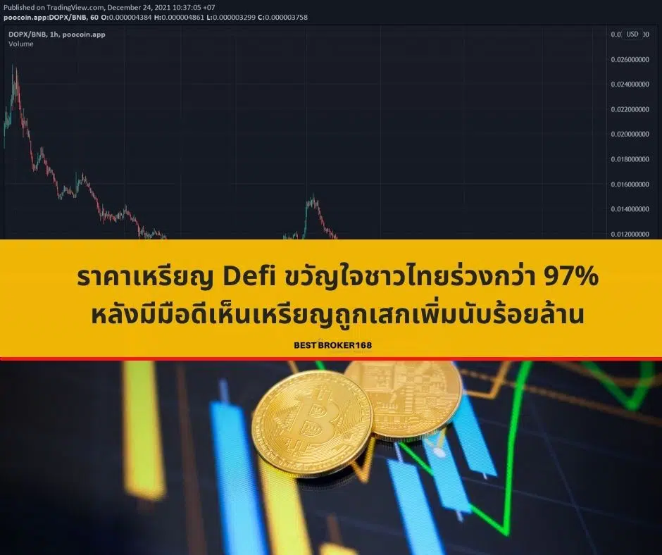 ราคาเหรียญ Defi ขวัญใจชาวไทยร่วงกว่า 97% หลังมีมือดีเห็นเหรียญถูกเสกเพิ่มนับร้อยล้าน