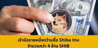 เจ้ามือรายหนึ่งกว้านซื้อ Shiba Inu จำนวนกว่า 4 ล้าน SHIB