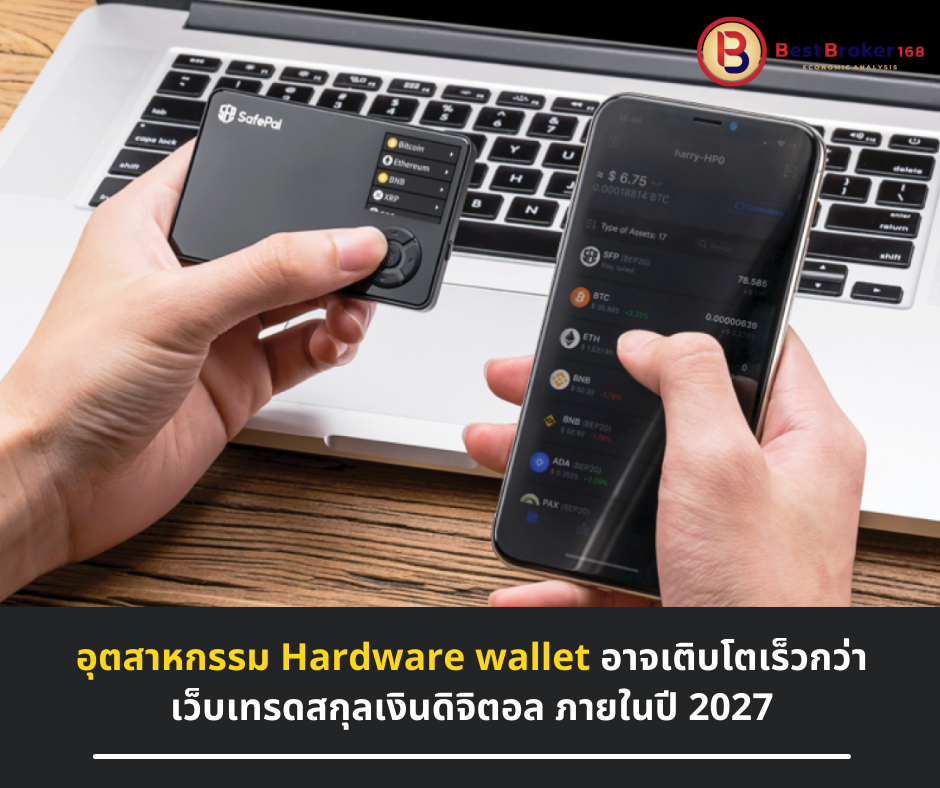 อุตสาหกรรม Hardware wallet อาจเติบโตเร็วกว่าเว็บเทรดสกุลเงินดิจิตอล ภายในปี 2027