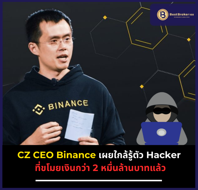 CZ CEO Binance เผยใกล้รู้ตัว Hacker ที่ขโมยเงินกว่า 2 หมื่นล้านบาทแล้ว