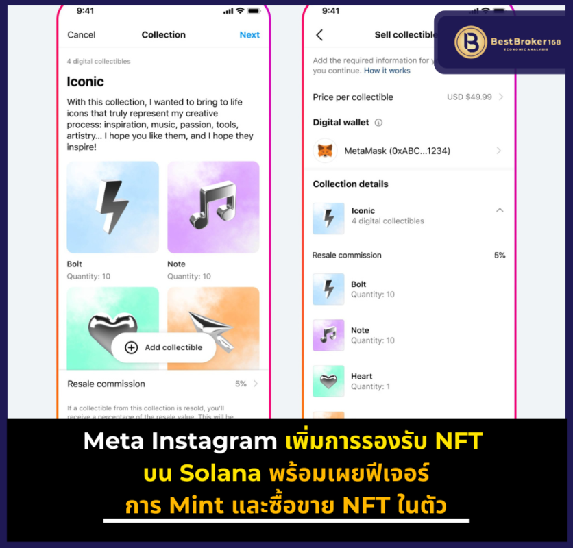 Meta Instagram เพิ่มการรองรับ NFT บน Solana พร้อมเผยฟีเจอร์การ Mint และซื้อขาย NFT ในตัว