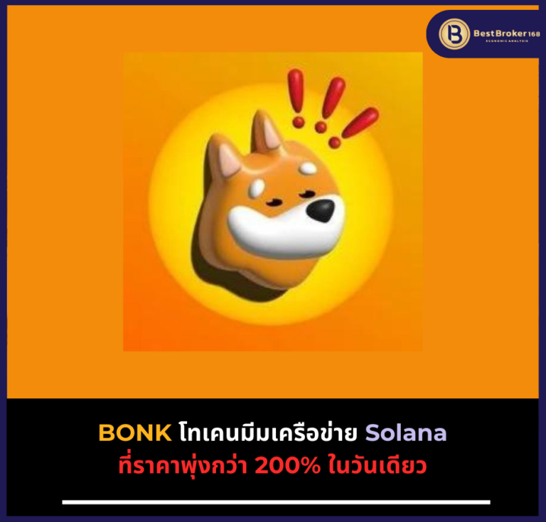 BONK โทเคนมีมเครือข่าย Solana ที่ราคาพุ่งกว่า 200% ในวันเดียว