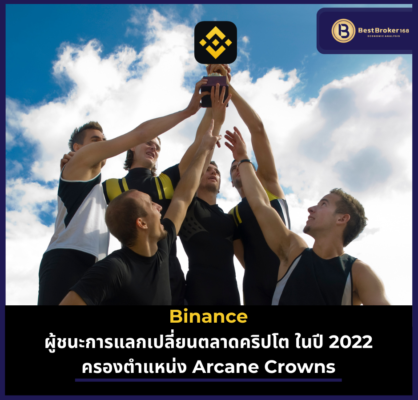 Binance: ผู้ชนะการแลกเปลี่ยนตลาดคริปโต ในปี 2022 ครองตำแหน่ง Arcane Crowns