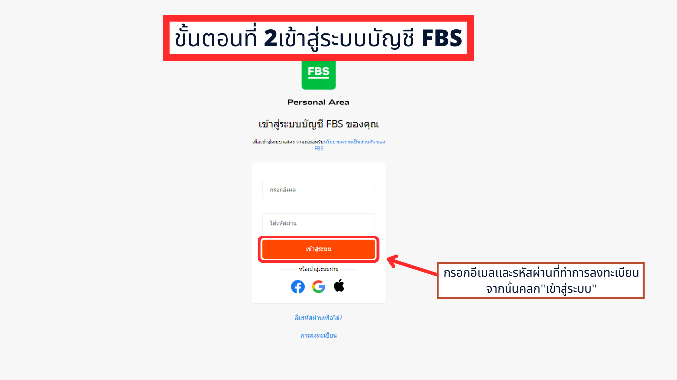 โบรกเกอร์ FBS KYC ขั้นตอนที่ 2