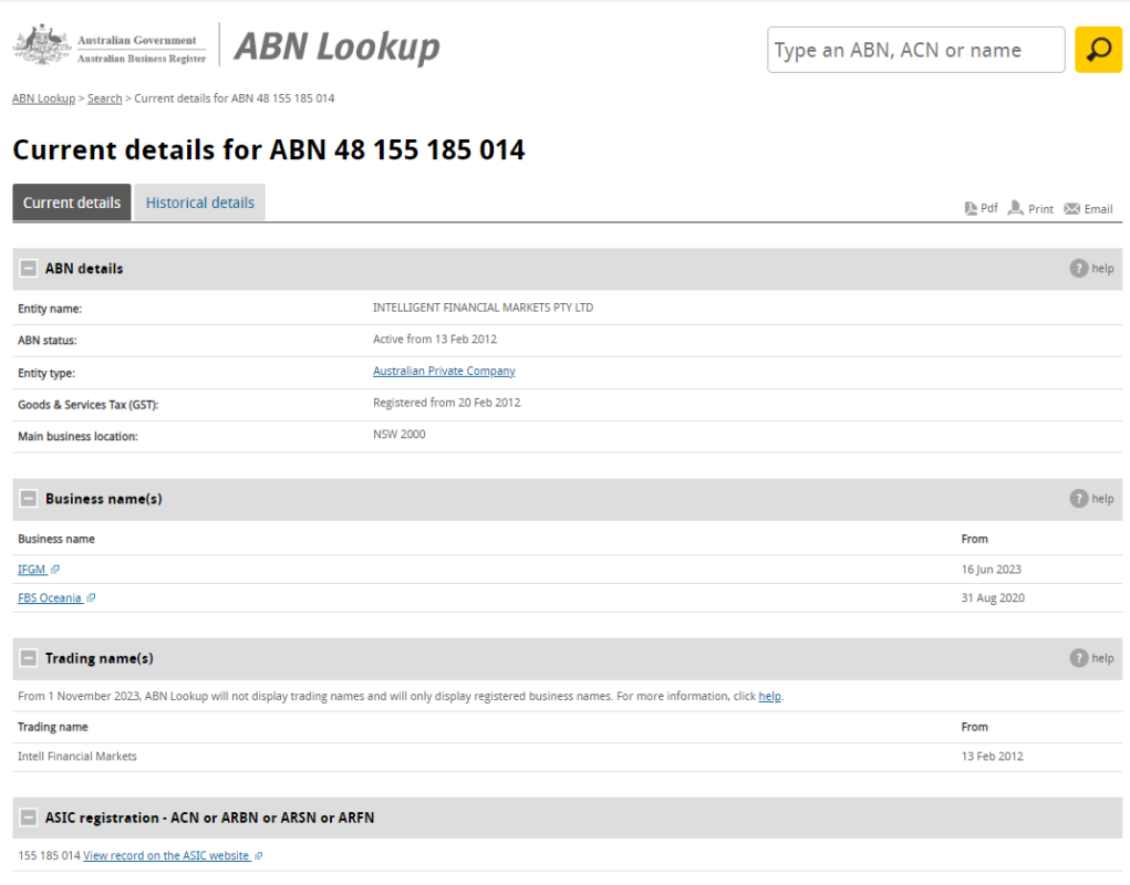 ASIC FBS License
